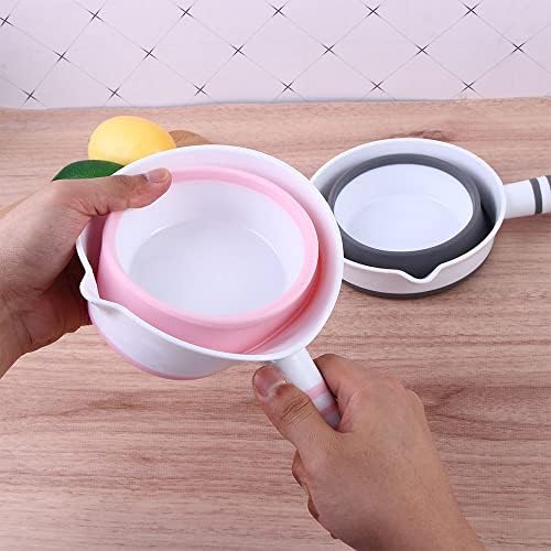 Leadigol 2PCS Foldable Water Scoops, Silicone Long Handle Collapsible Water - Image 6