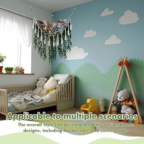 Suncalla 2 Pcs Toy Storage Net for Stuffed Animals Wall Hammock - Image 5