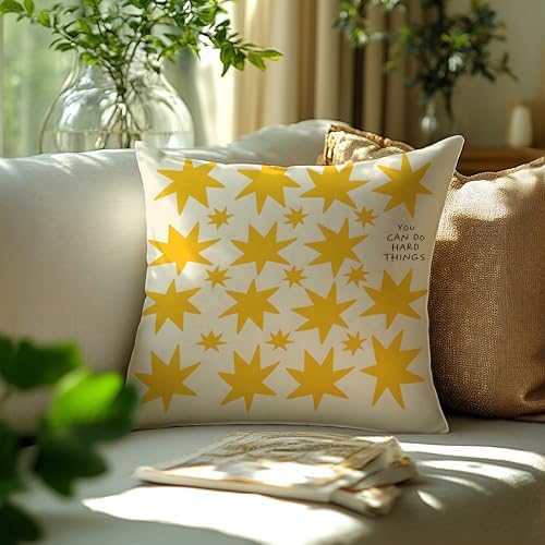 You Can Do Hard Things Affirmation Boho Pillow Cover 18x18, Inspirational - Image 3
