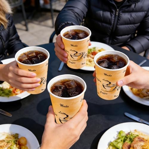 Lamosi 180 Pack 12 oz Coffee Cups, Disposable Paper Cups No Lids - Image 5