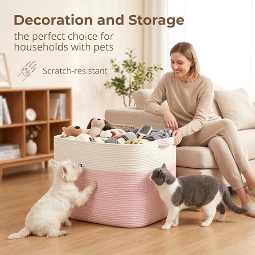 OIASKET 108L Cotton Rope Storage Basket - Image 5