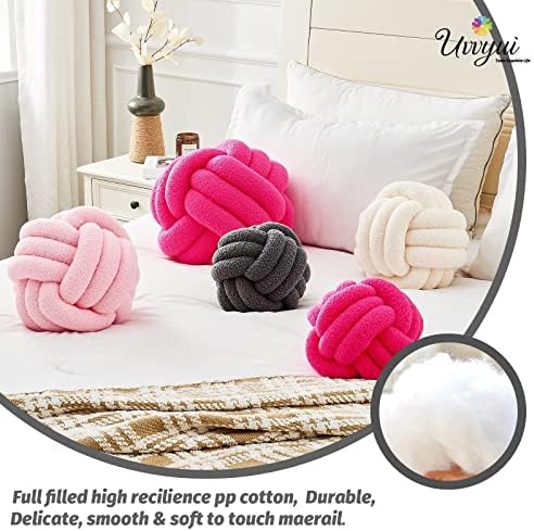 Uvvyui Knot Pillow Ball, Soft Home Decorative Pillows, Round Throw Pillow - Image 3