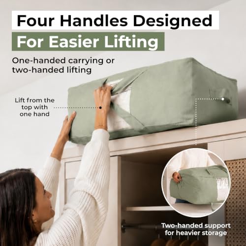 Soft Canvas Storage Bags with Zipper. Thick Breathable - Image 4