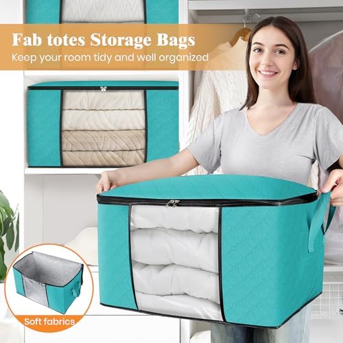 Fab totes 4 Pack Storage Bags for Clothes Blanket Storage Bins - Image 5