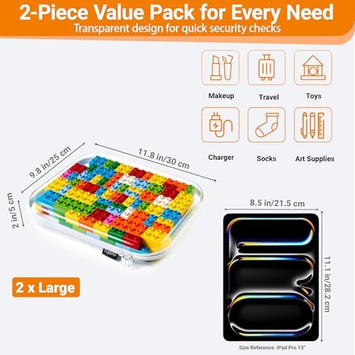 YQBRAO Clear Hard Shell Storage Organizer Set - Image 4