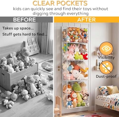 Ofiray-home Over the Door Stuffed Animal Storage - Image 3