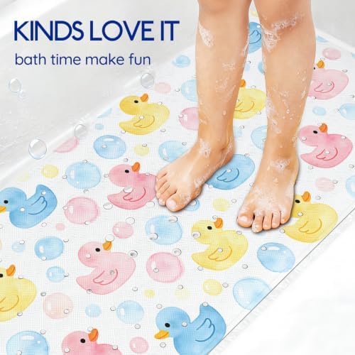 Kids Bathtub Mat Non Slip, 40 x 16 Inch Tub Mat - Image 6