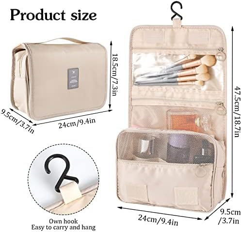 Hanging Toiletry Bag For Women, Waterproof Travel Makeup Organizer - Image 2