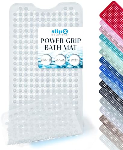 SlipX Solutions 39"x16" Power Grip Non Slip Bathtub Shower Mat by SlipXSolutions