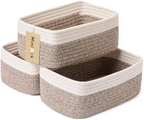 MiniArk Small Storage Baskets for Organizing | Closet Organizer Bins | Shelf by MiniArkStorageBasketsHome