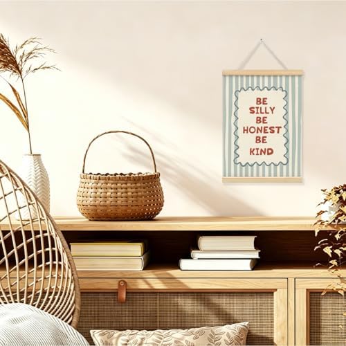Kids Room Decor, Boy Nursery Decor Boho Retro Classroom Framed Poster, Be Silly - Image 3