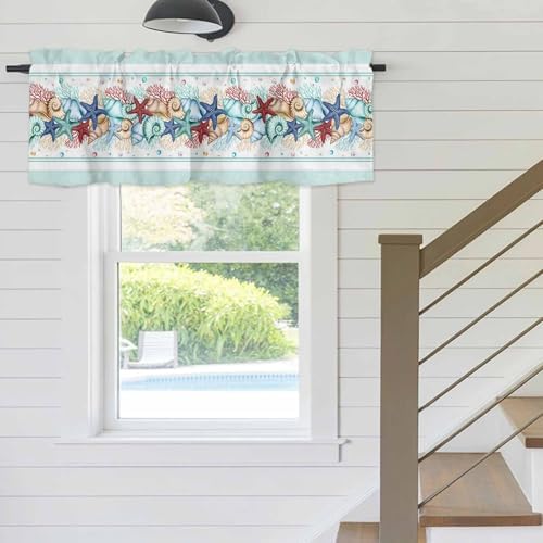 Vandarllin Coastal Beach Kitchen Curtains Valances - Image 3