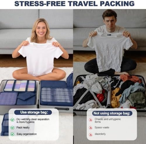 8/9 Set Packing Cubes for Travel, Suitcase Organizer Bags for Luggage - Image 7