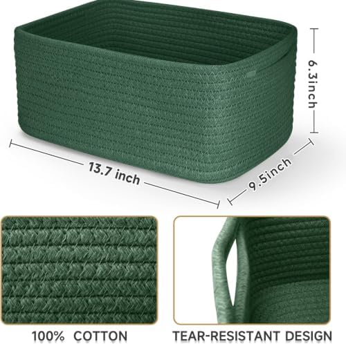 3 Pack Storage Baskets for Organizing, 13.7×9.5×6.3" - Image 3
