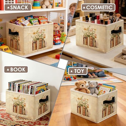 Floral Bookish Storage Bins - Image 3