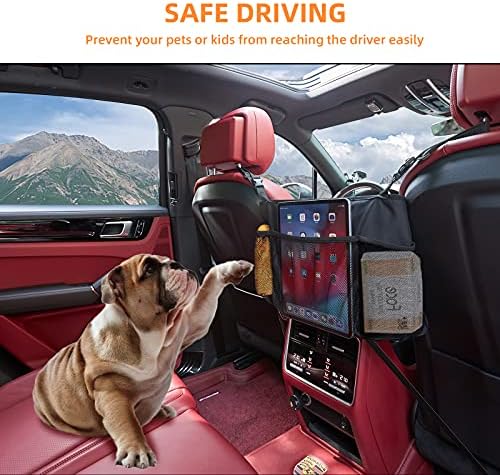 WLLWOO Car Net Pocket Organizer Purse Holder Console Front Seat Storage - Image 4