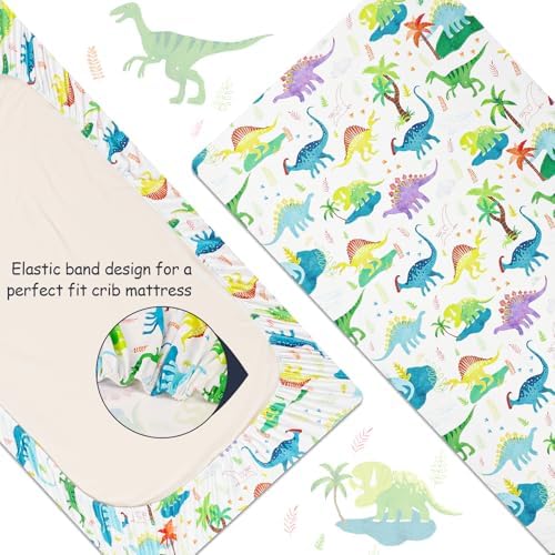 Crib Bedding Set for Baby Girls and Boys, 4 Piece Infant Nursery Bedding Sets - Image 6