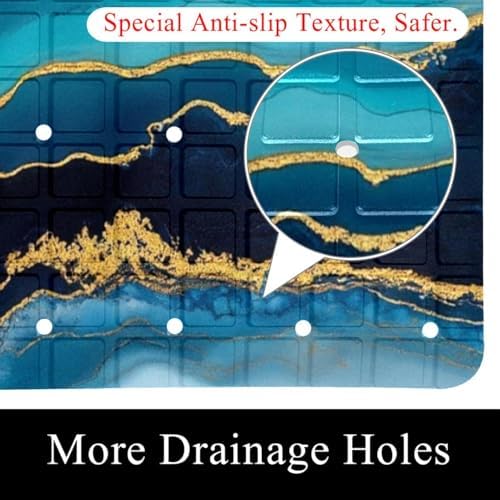 Shower Mat Non Slip, Marble Texture Anti Slip Bath Mat - Image 2