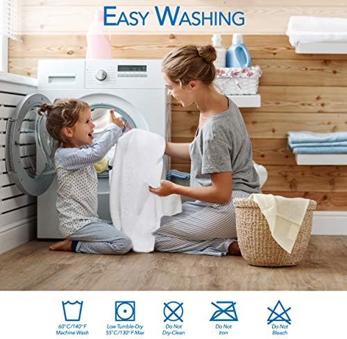 PlushDeluxe Bamboo Waterproof Mattress Protector, Full Size, Ultra Soft - Image 5