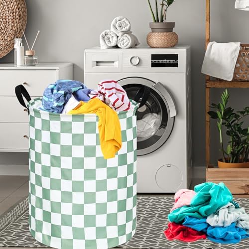 Sage Laundry Basket Kids Hamper Gifts Storage Basket Toys Box Large Canvas - Image 3