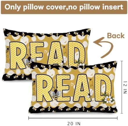 Bee Classroom Decor 12x20 Read Pillow Cover - Image 3