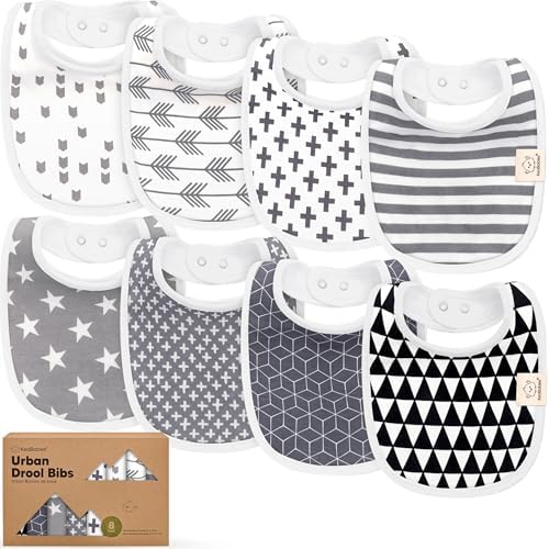 KeaBabies 8-Pack Organic Baby Bibs by KeaBabies