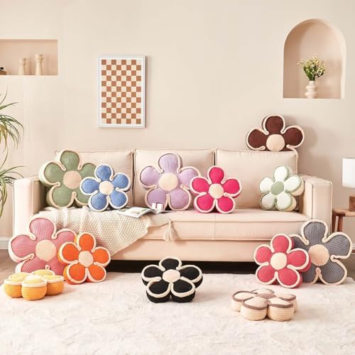 Kcvvcr Soft Flower Shaped Floor Cushion, Decorative Throw Pillow, Cute Seating - Image 6