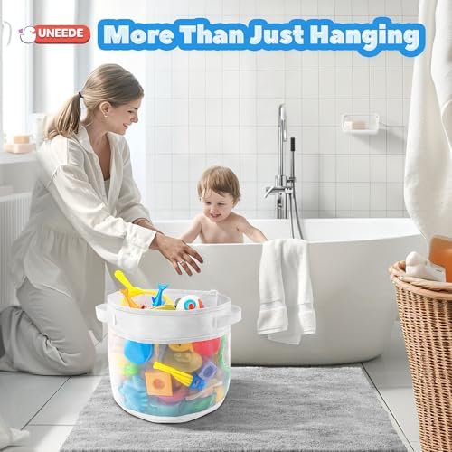 UNEEDE Bath Toy Organizer, 1.55 Gallons Bathtub Toy Storage Organizer - Image 2