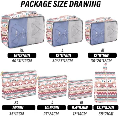 7 Set Packing Cubes Travel Luggage Organizers - Image 2