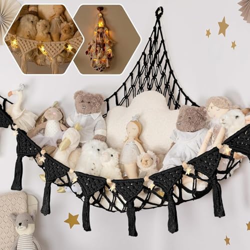 TIDYTEDS Macrame DreamLights Boho Stuffed Animal Storage Net Hammock Extra by TIDYTEDS