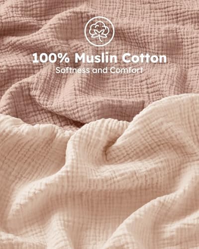 Unnivoll Muslin Bassinet Sheets Boy Girl, 100% Cotton Fitted Bassinet Sheet Set - Image 3