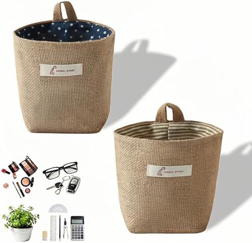 Machine Washable Hemp Cotton Hanging Organizer by SAYUANVA