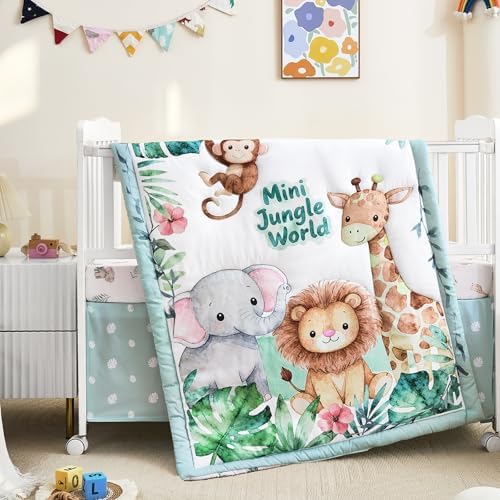 3-Piece Crib Bedding Set for Boys Girls - Image 2