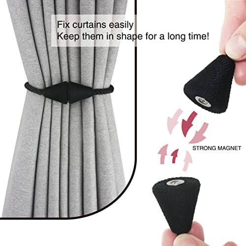 Magnetic Curtain Tiebacks Rope Decorative Holdbacks - Image 2