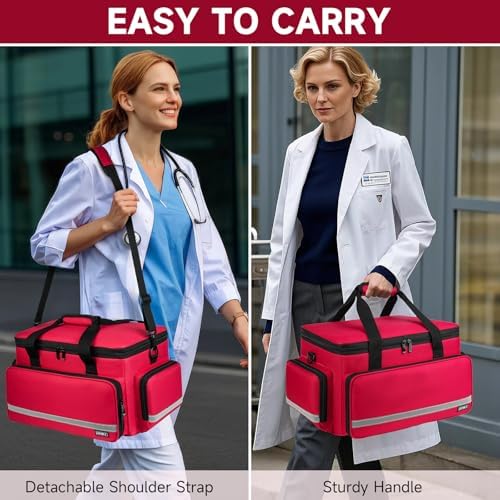 LEFOR·Z Medical Bag, First Aid Bag Empty, Home Health Nurse Bag - Image 6