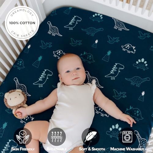 Dreamology Cotton Crib Sheets, Standard Crib Sheets Boys - Image 2