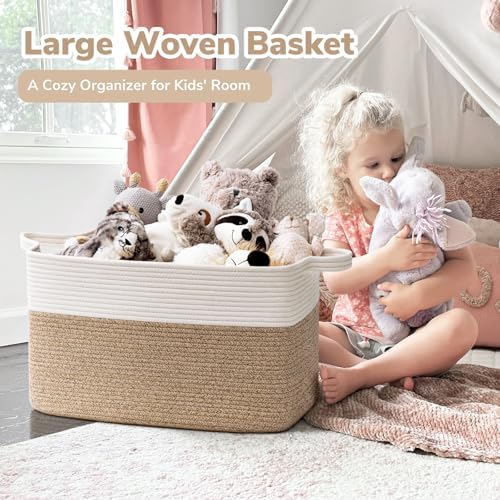 Goodpick Large Woven Rope Blanket Basket - Image 2