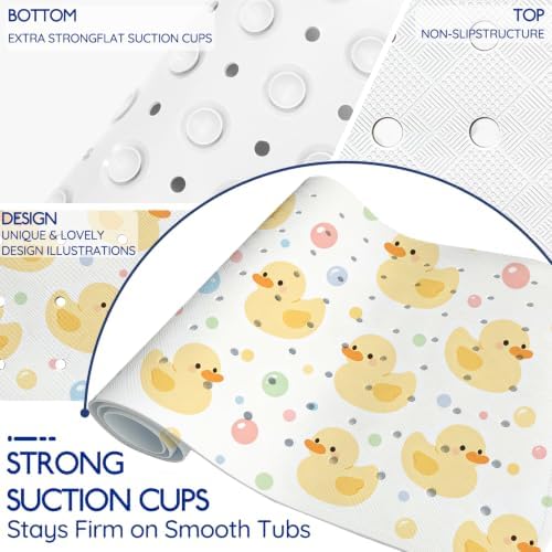 Kids Bathtub Mat Non Slip, 40 x 16 Inch Tub Mat - Image 3