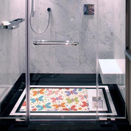 Shower Mat Non Slip, Butterflies Anti Slip Bath Mat - Image 6