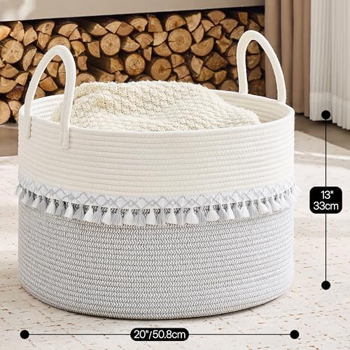KAKAMAY Large Blanket Basket - Image 3