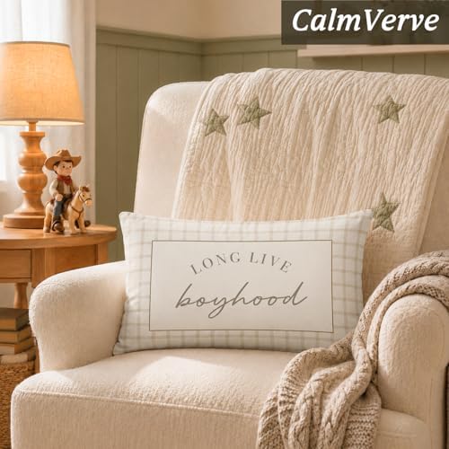 Long Live Boyhood Boy Nursery Decor 12x20 Pillow Cover - Image 2