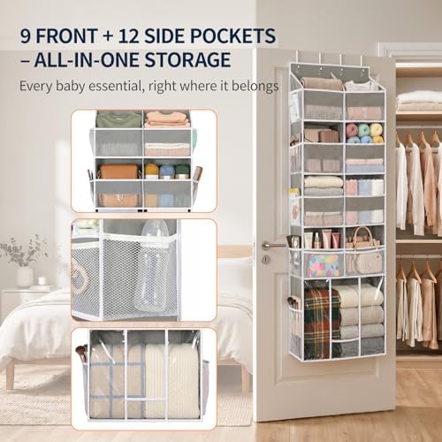 Yecaye Over the Door Organizer 5-Shelf, Behind the Door Storage 80lbs Capacity - Image 4