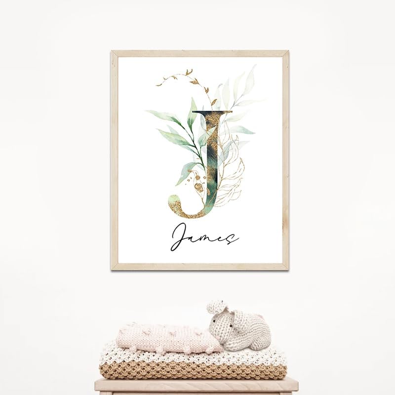 Personalized Eucalyptus Wooden Name Sign, Floral Monogram Nursery Decor - Image 4