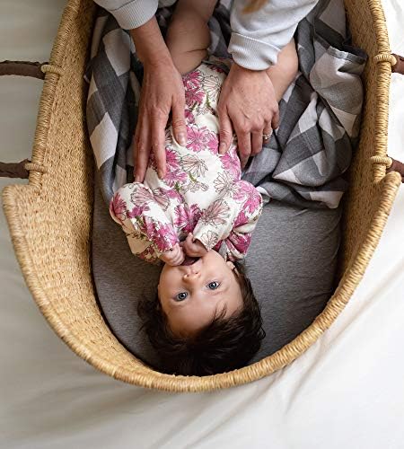 Bassinet Sheet, Infant Fitted BEESNUG Cover, 100% Organic Cotton, Soft Unisex - Image 3