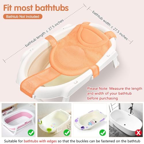 Colorlife Baby Bath Seat Support Net Infant Bathing Seat Support Mat, - Image 3