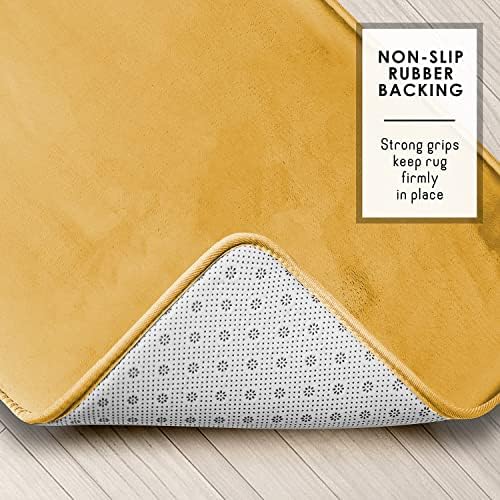 Clara Clark 2 Piece Bathroom Rugs, Velvet Memory Foam Bath Mat Set, Non-Slip - Image 4