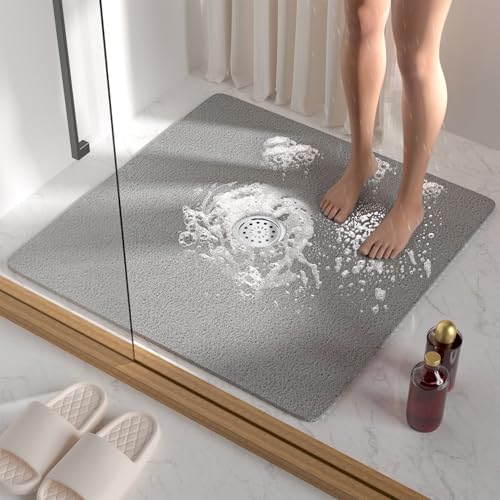 HITSLAM Square Shower Mat, 27 x 27 Inch Non Slip Bath Mat by HITSLAM