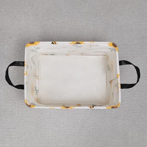 Rectangular Collapsible Sunflower Storage Basket Nursery Organizer - Image 7