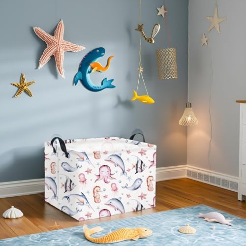 Rectangular Ocean Basket for Kids Baby Basket for Boys and Girls Cute Storage - Image 5