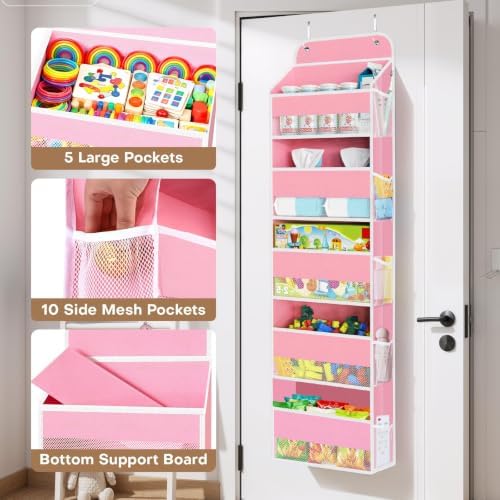 Over the Door Organizer, 5 Large Pocket Hanging Storage - Image 4